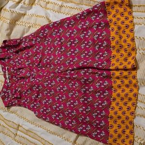 Violet & Claire Magenta Pink/Orange/Green Sleeveless Summer Floral Tank Top XL